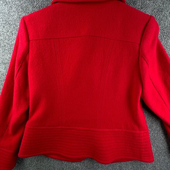 Pendleton Petite Women Blazer Small Red Wool Business Work 3 Button Adult - Picture 14 of 15